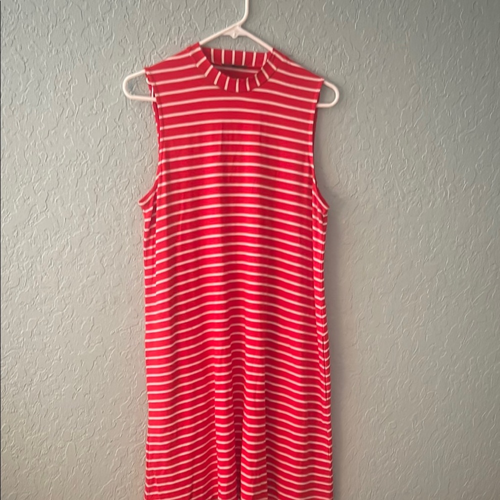 JCrew Red and White dress